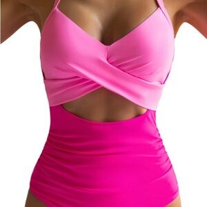 Pink Cutout Swimsuit